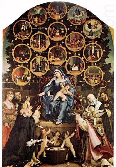 Madonna of the Rosary, Lorenzo Lotto